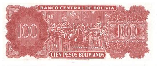 100 Pesos Bolivianos L.13.07.1962